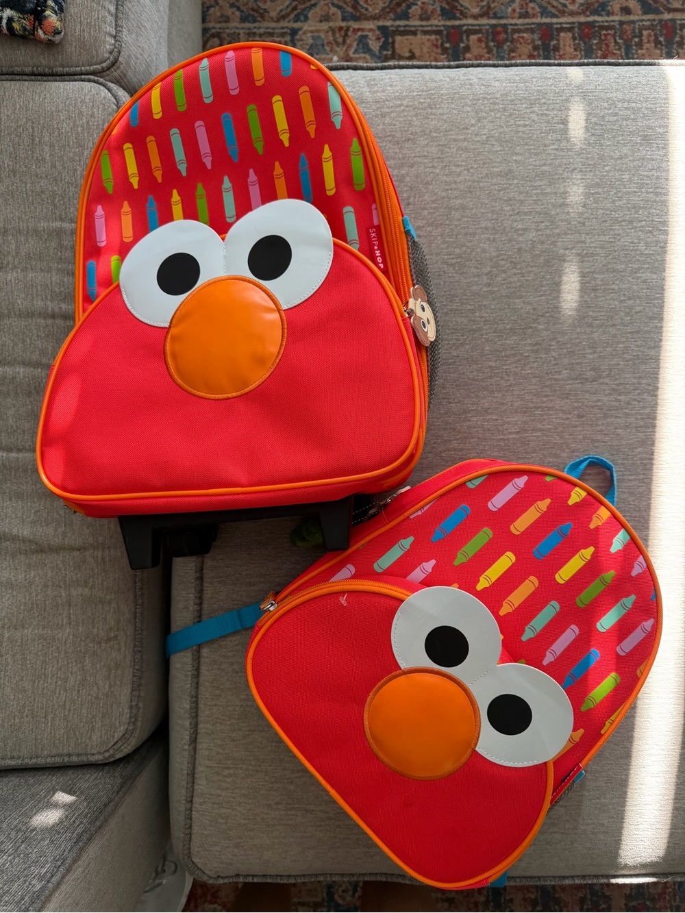 Skip Hop Elmo backpack and luggage set